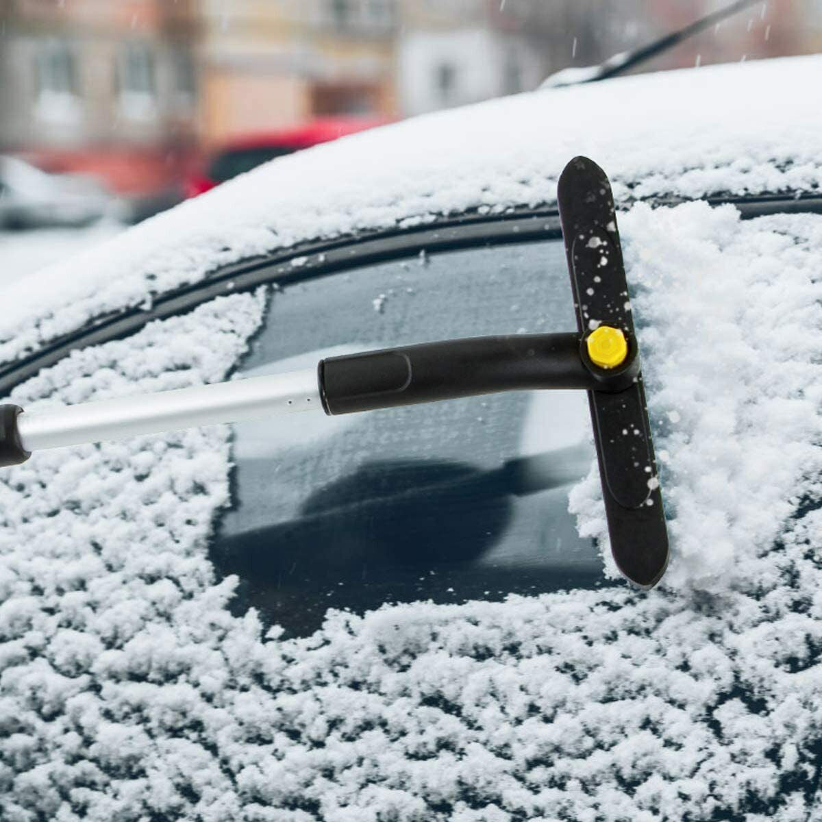 Ice Scraper with Brush for Car Windshield Snow Removal Frost Telescoping Broom